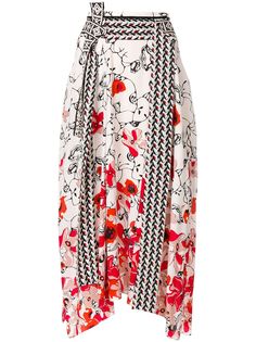 Dorothee Schumacher асимметричная юбка с цветочным принтом