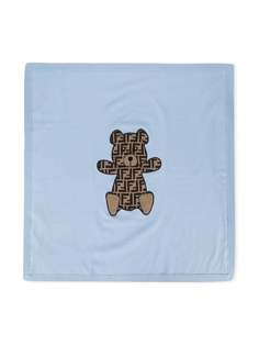 Fendi Kids одеяло с вышивкой FF Teddy