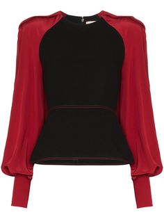 Roksanda блузка с контрастными рукавами