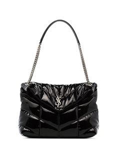 Saint Laurent лакированная сумка на плечо Loulou