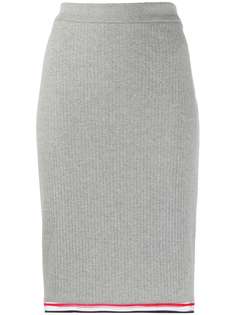 Thom Browne юбка в рубчик с завышенной талией