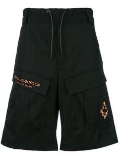 MARCELO BURLON COUNTY OF MILAN шорты-карго Fire Cross