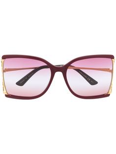 Gucci Eyewear солнцезащитные очки в массивной квадратной оправе