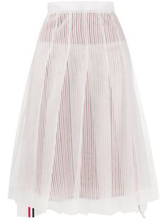 Thom Browne плиссированная юбка в полоску