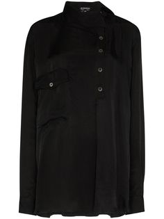 Ann Demeulemeester длинная рубашка асимметричного кроя