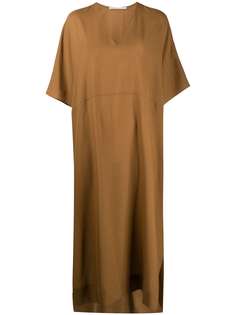 Agnona длинное платье с короткими рукавами