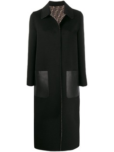 Fendi двустороннее пальто с узором FF