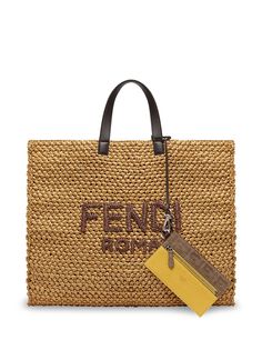 Fendi сумка-тоут с вышитым логотипом