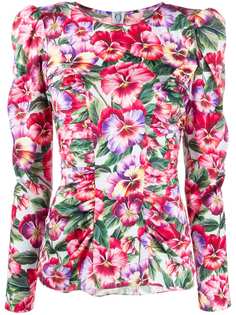 Dolce & Gabbana приталенная блузка с цветочным принтом