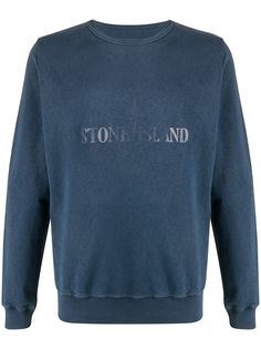 Stone Island джемпер с круглым вырезом и логотипом