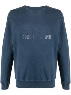 Stone Island джемпер с круглым вырезом и логотипом