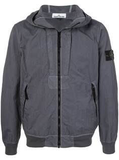 Stone Island куртка с капюшоном и нашивкой-логотипом