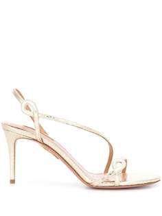 Aquazzura босоножки с тиснением под змеиную кожу и ремешками