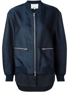 3.1 Phillip Lim BOMBER W/CARDIGAN RIBS AN