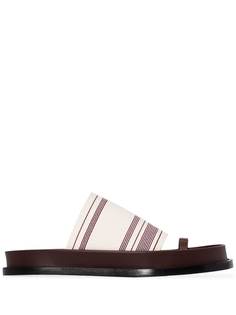 Jil Sander сандалии в полоску