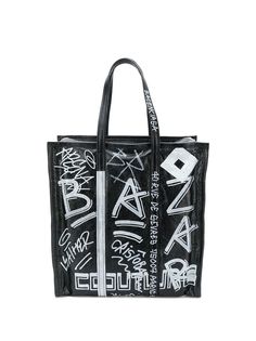 Balenciaga сумка-шоппер Bazar M с принтом в стиле граффити