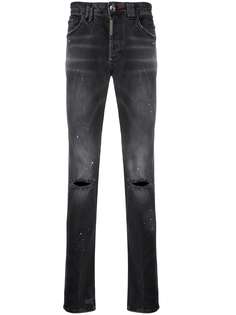 Philipp Plein джинсы с эффектом разбрызганной краски