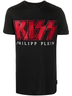 Philipp Plein декорированная футболка Kiss