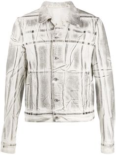 Rick Owens DRKSHDW denim transfer print jacket