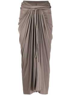 Rick Owens Lilies юбка макси с драпировкой