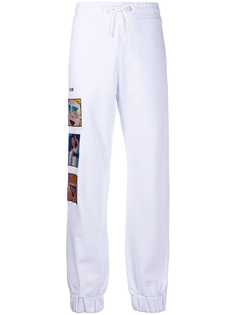 MSGM спортивные брюки с кулиской и нашивками