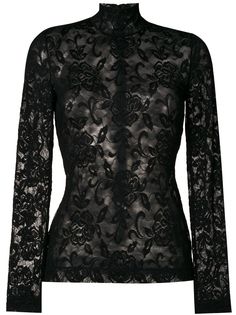 Dolce & Gabbana эластичный кружевной топ с цветочным узором