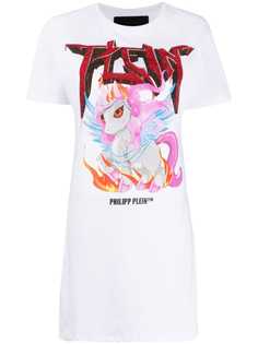 Philipp Plein платье-футболка Unicorn