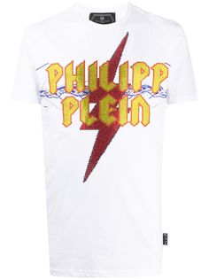 Philipp Plein футболка с принтом Bolt и короткими рукавами