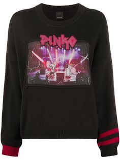 Pinko трикотажный джемпер с вышитым логотипом