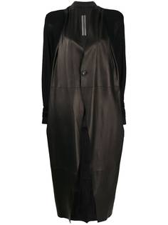 Rick Owens пальто с контрастными вставками