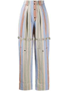 Etro брюки в полоску с завышенной талией
