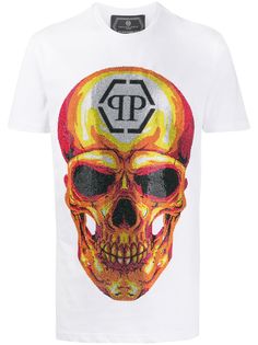 Philipp Plein футболка с короткими рукавами и декором Skull