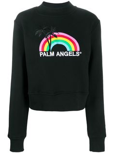 Palm Angels толстовка Rainbow с круглым вырезом