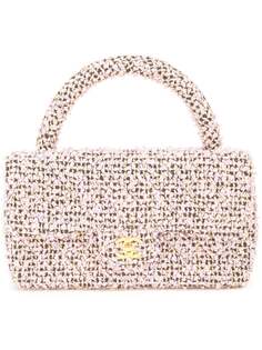 Chanel Pre-Owned стеганая твидовая сумка-тоут