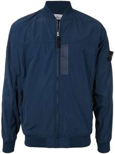 Stone Island бомбер с нашивкой-логотипом