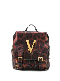 Versace рюкзак Virtus с леопардовым принтом