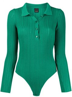 Pinko трикотажное боди в рубчик