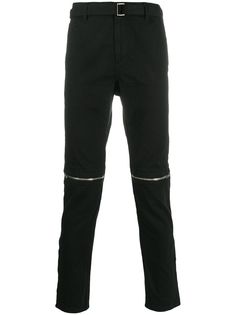 Sacai брюки с молниями на коленях