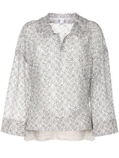 Comme Des Garçons Comme Des Garçons прозрачная блузка с цветочным принтом