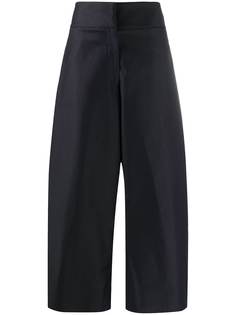 Jil Sander укороченные брюки широкого кроя
