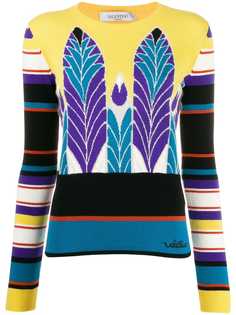 Valentino жаккардовый джемпер Pop Feathers