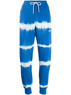 MSGM спортивные брюки с принтом тай-дай