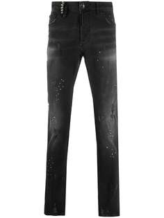 Philipp Plein джинсы прямого кроя с эффектом потертости