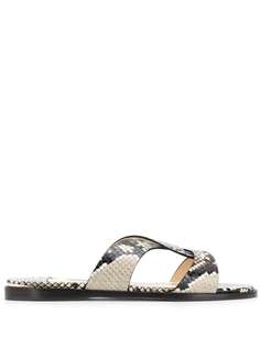 Jimmy Choo сандалии Atia с тиснением под змеиную кожу