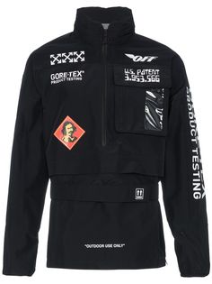 Off-White куртка с вышивкой логотипа