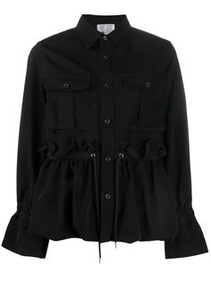 Comme Des Garçons Noir Kei Ninomiya куртка на пуговицах с кулиской