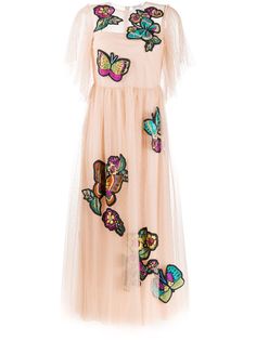 RedValentino платье с нашивками