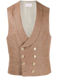 Brunello Cucinelli двубортный жилет с лацканами-шалькой