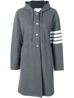 Thom Browne спортивная парка пике с 4 полосками на рукаве