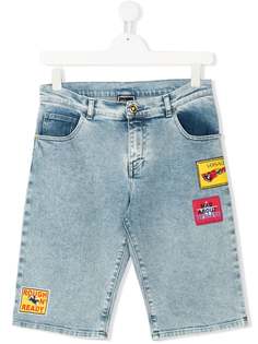 Young Versace джинсовые шорты с вышивкой